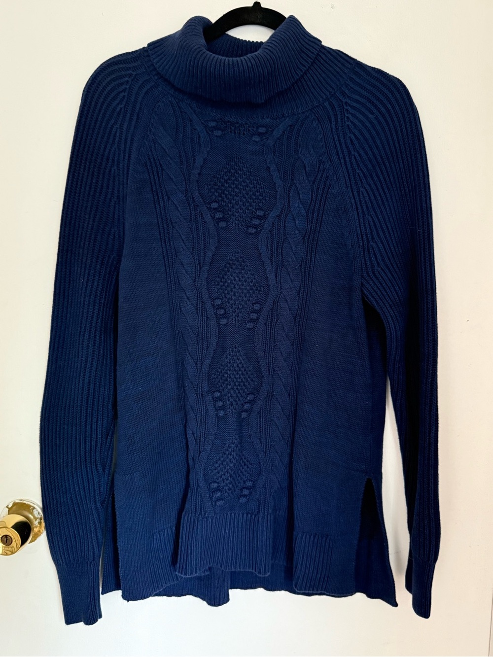 GAP Navy Cable Knit Turtleneck Sweater